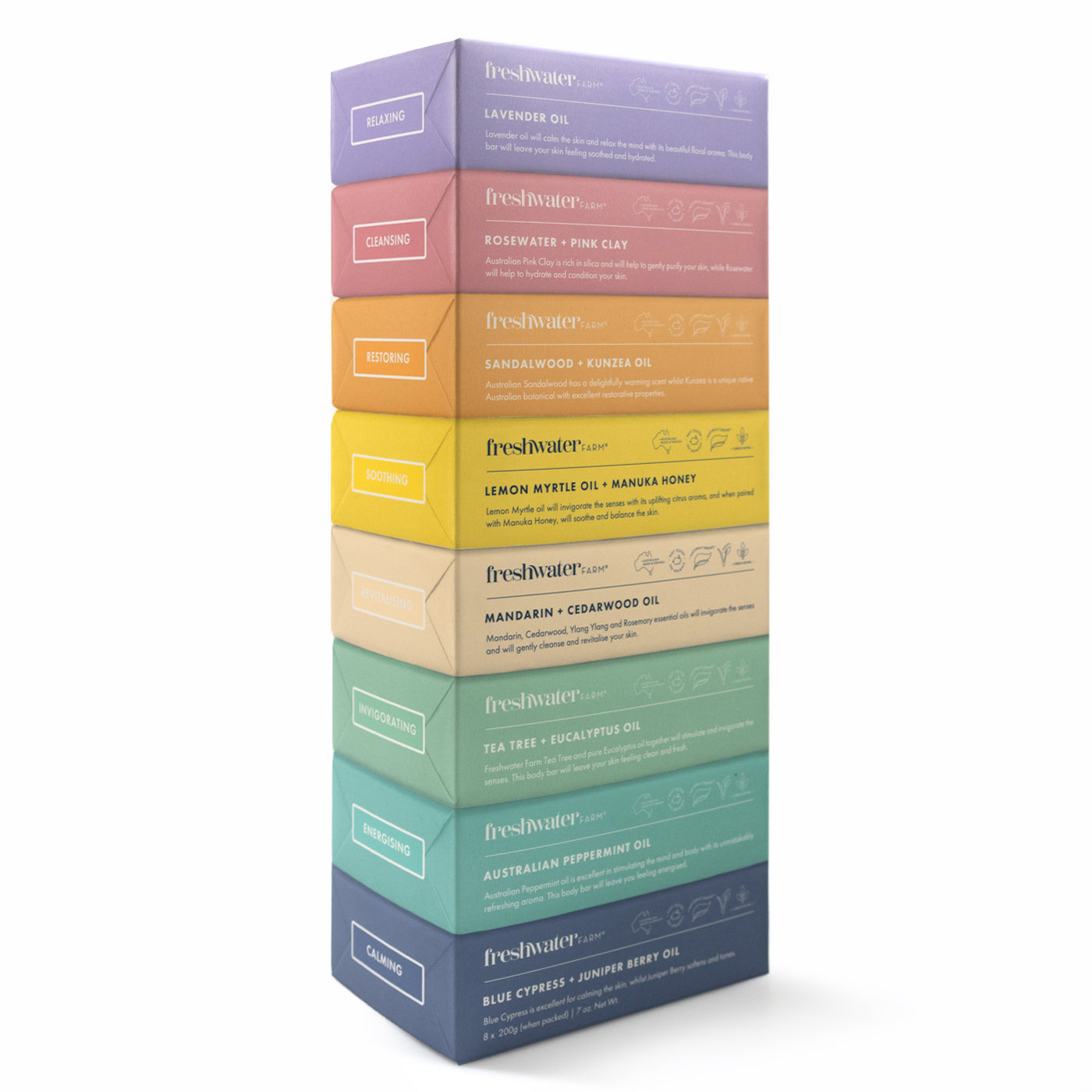 NEW BODY BAR | 8 PACK Natural Castile Body Bars 8 x 200g
