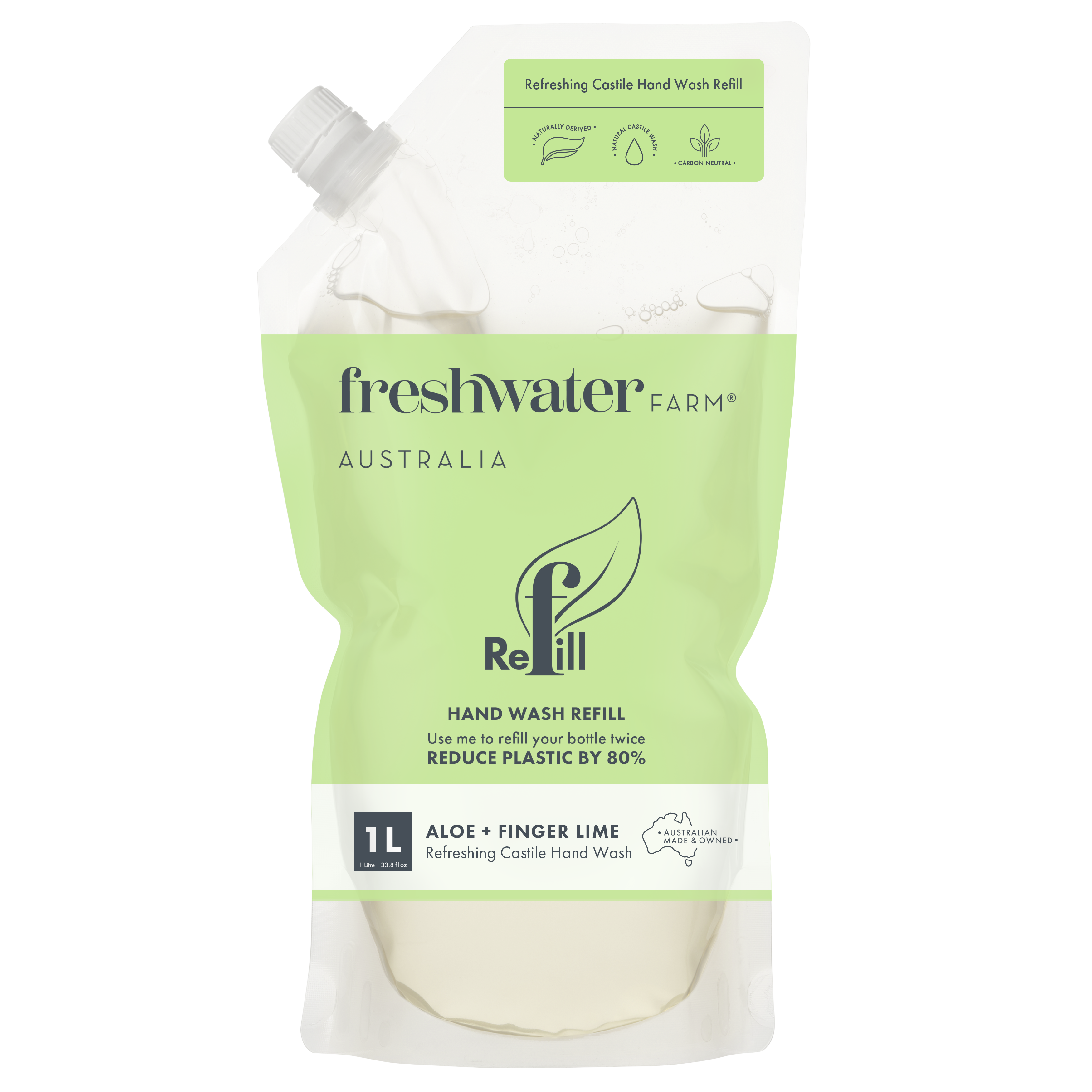 NEW HAND WASH REFILL | Refreshing Aloe + Finger Lime Pouch Refill 1L