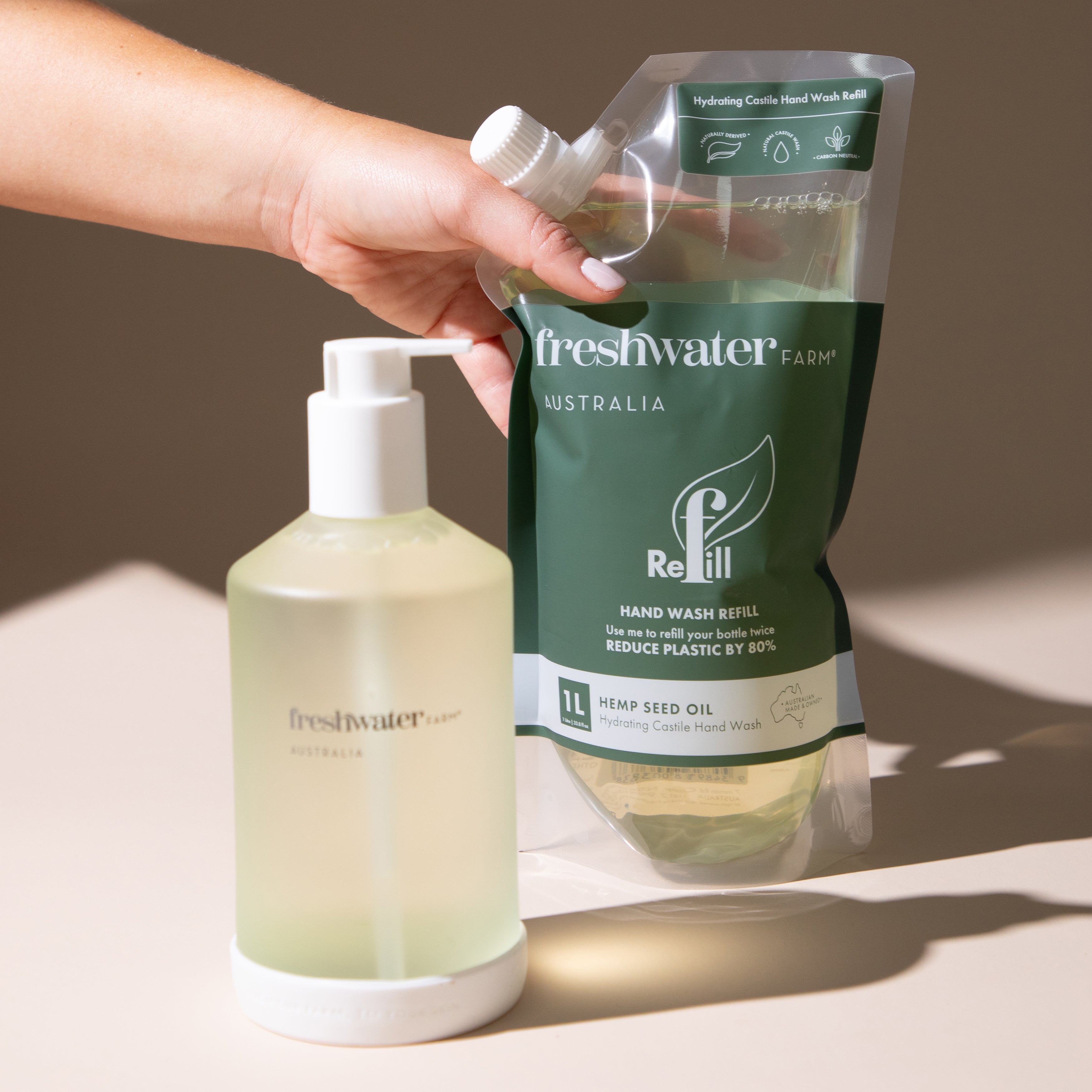 HAND WASH REFILL | Hydrating Hemp Seed Oil Pouch Refill 1L