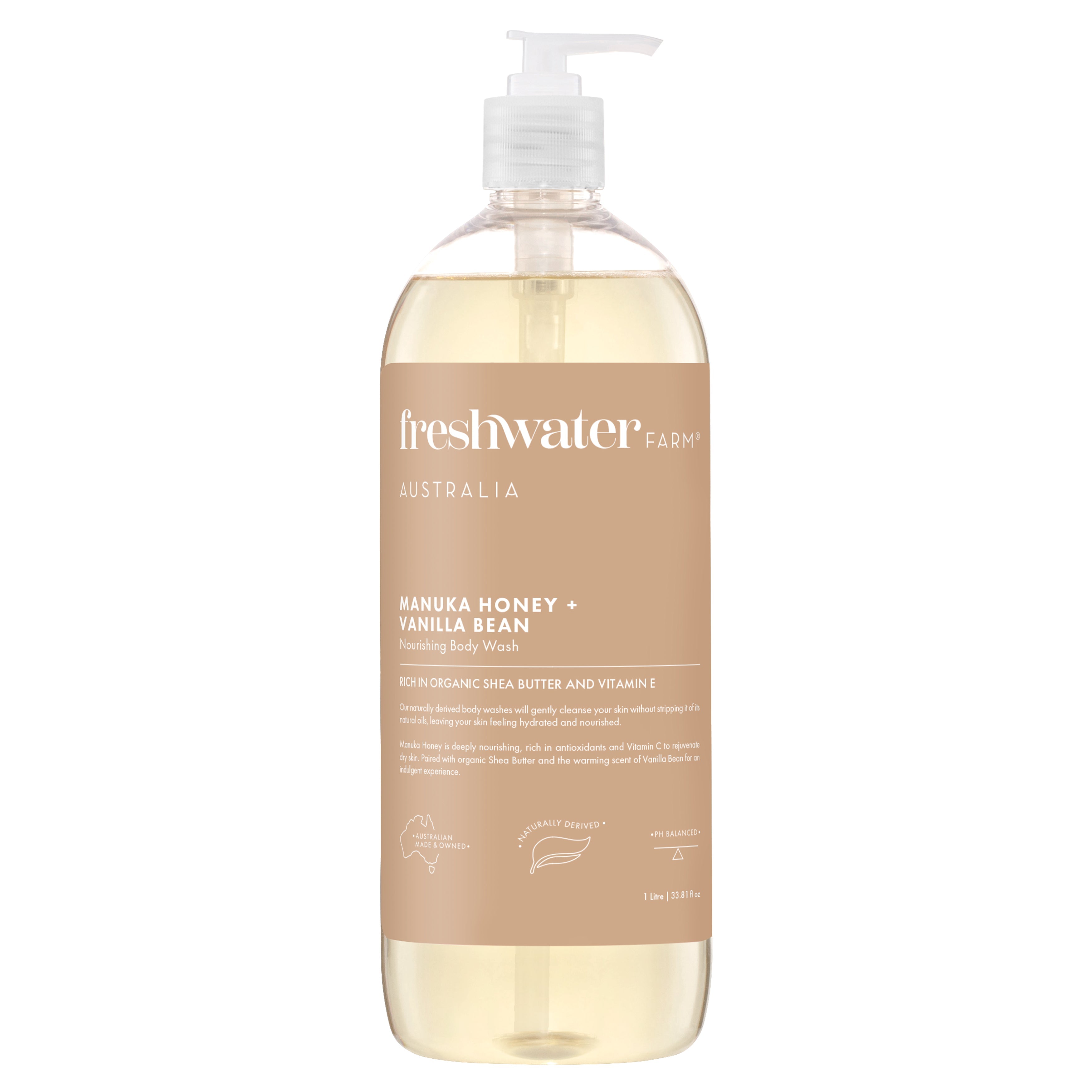 BODY WASH | Manuka Honey + Vanilla Bean 1 Litre