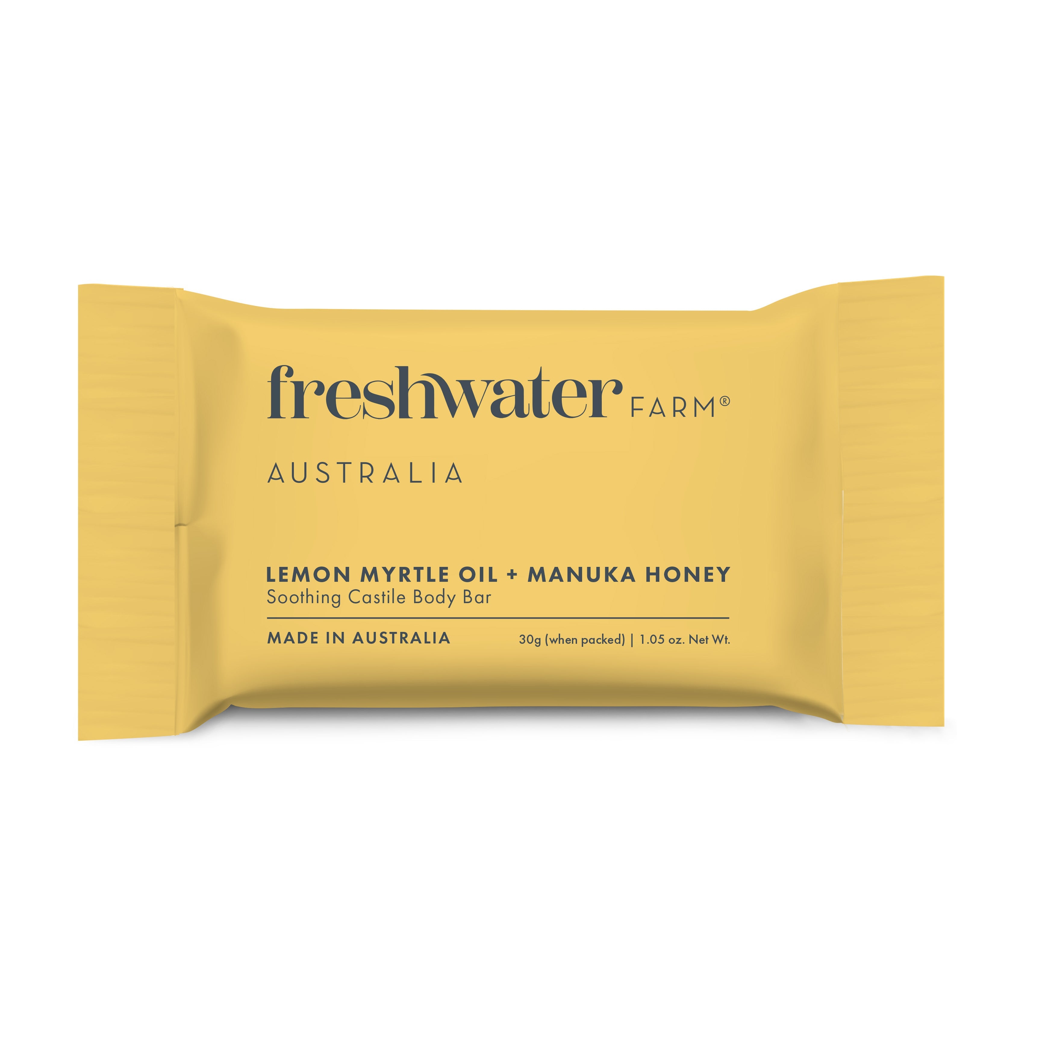 NEW MINI BODY BAR 30g | Soothing Lemon Myrtle Oil + Manuka Honey (Pack of 40)