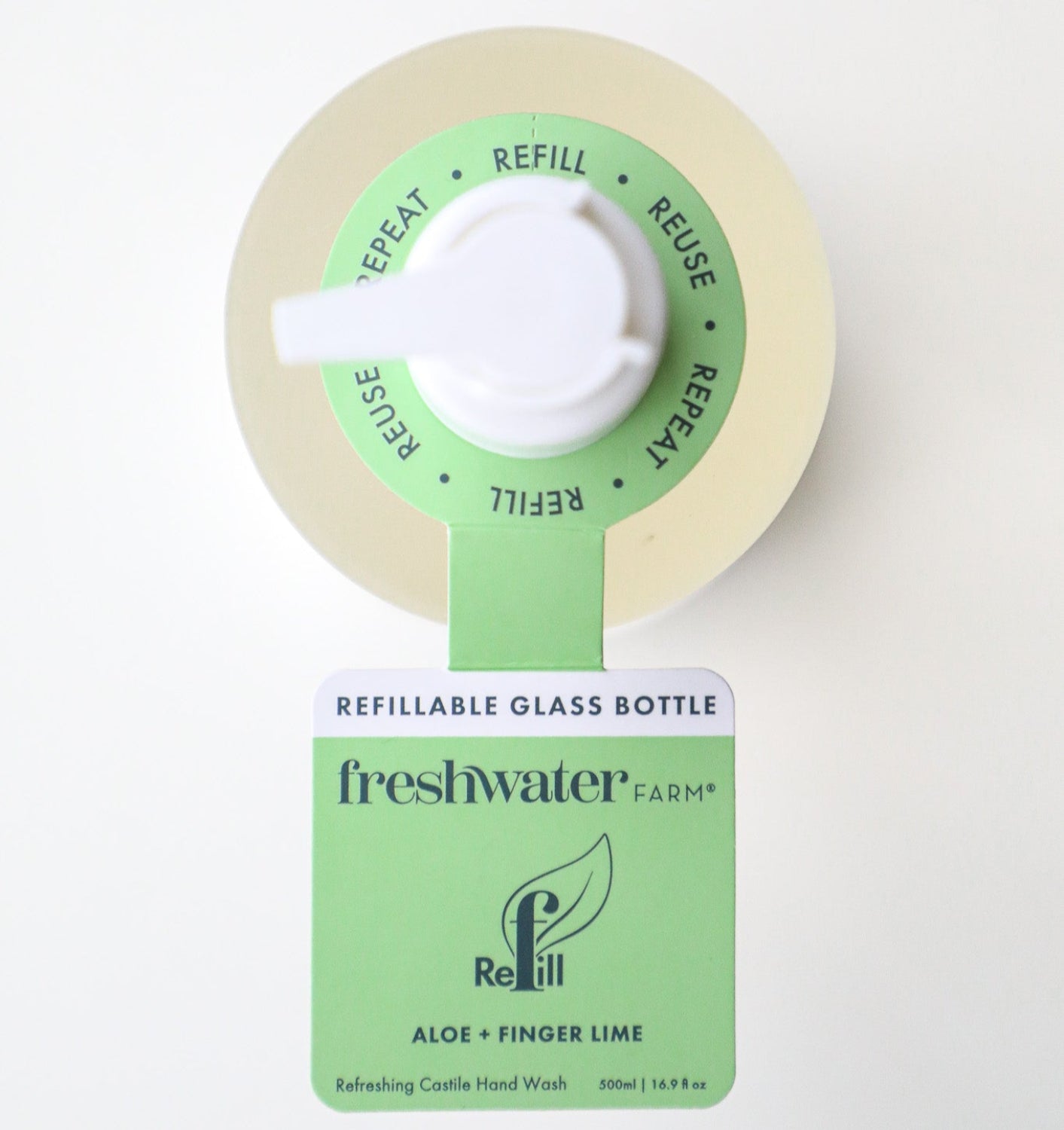 NEW REFILLABLE GLASS BOTTLE | Aloe + Finger Lime Hand Wash 500ml