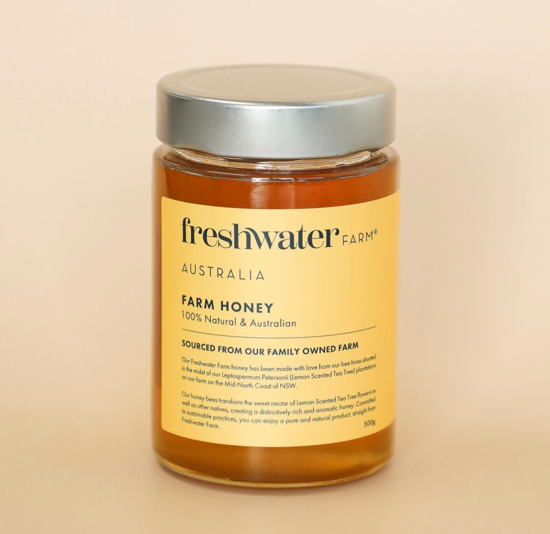 NEW Raw and Unfiltered Freshwater Farm Honey 500g (Net)