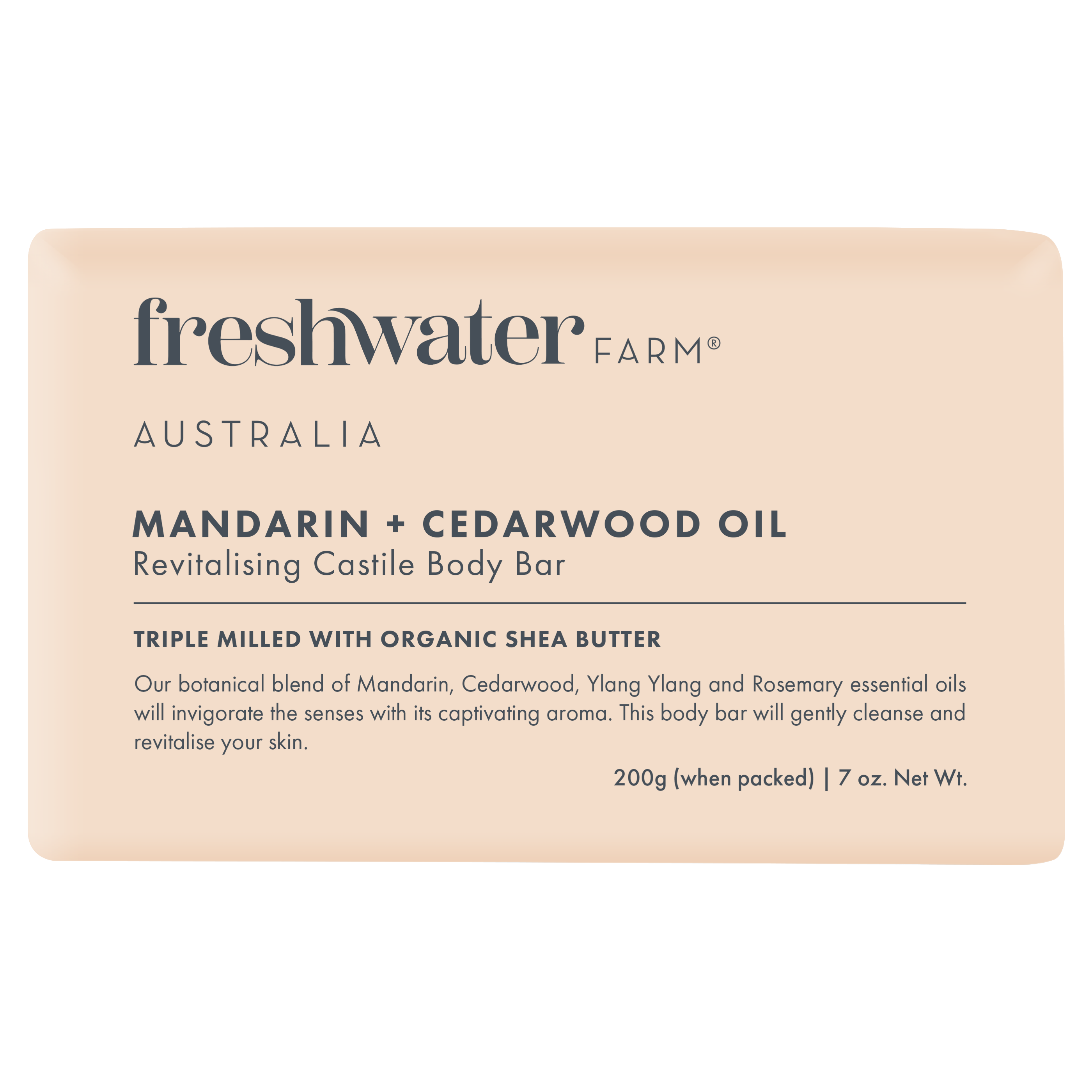 BODY BAR | Revitalising Mandarin + Cedarwood Oil 200g
