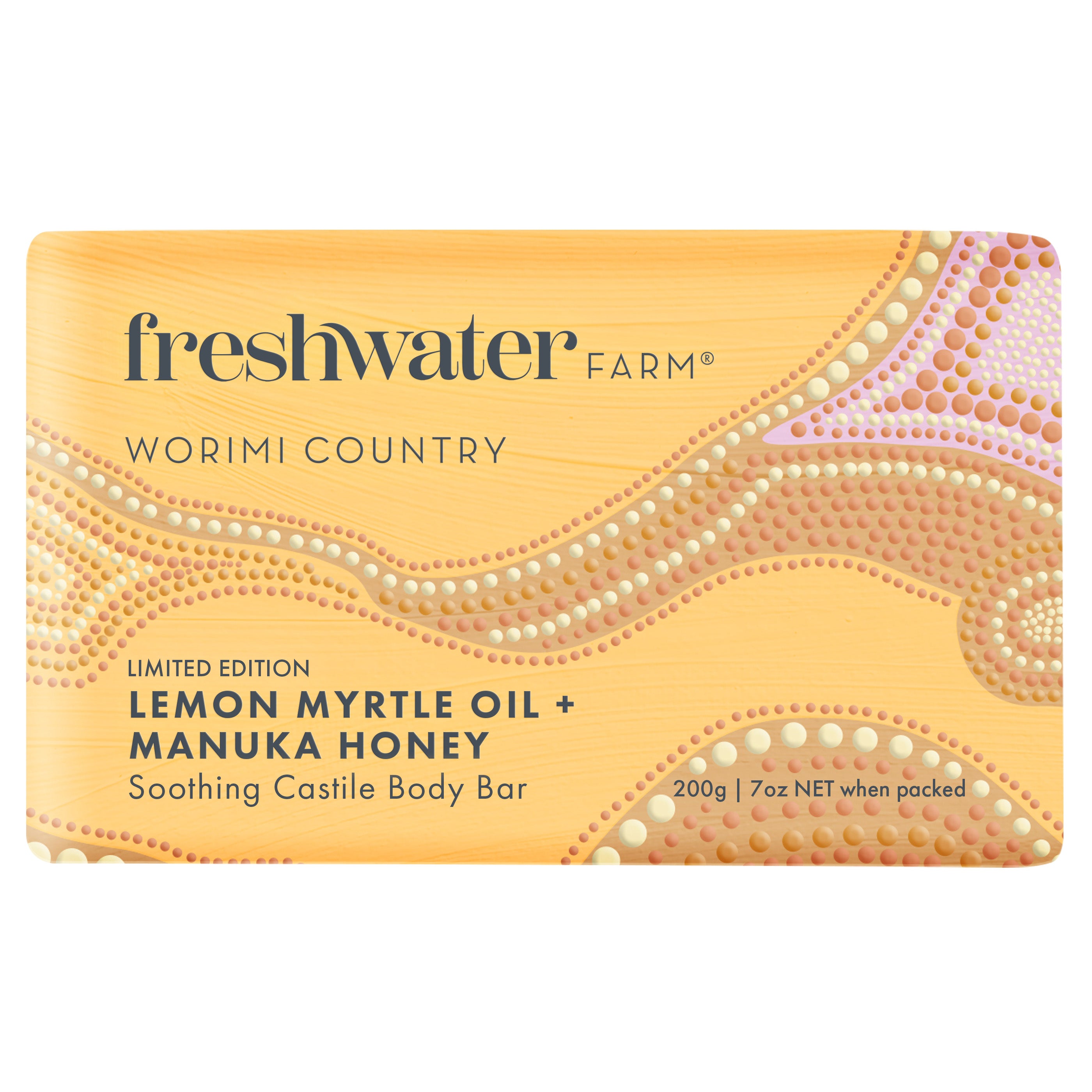 LIMITED EDITION BODY BAR | Soothing Lemon Myrtle Oil + Manuka Honey 200g