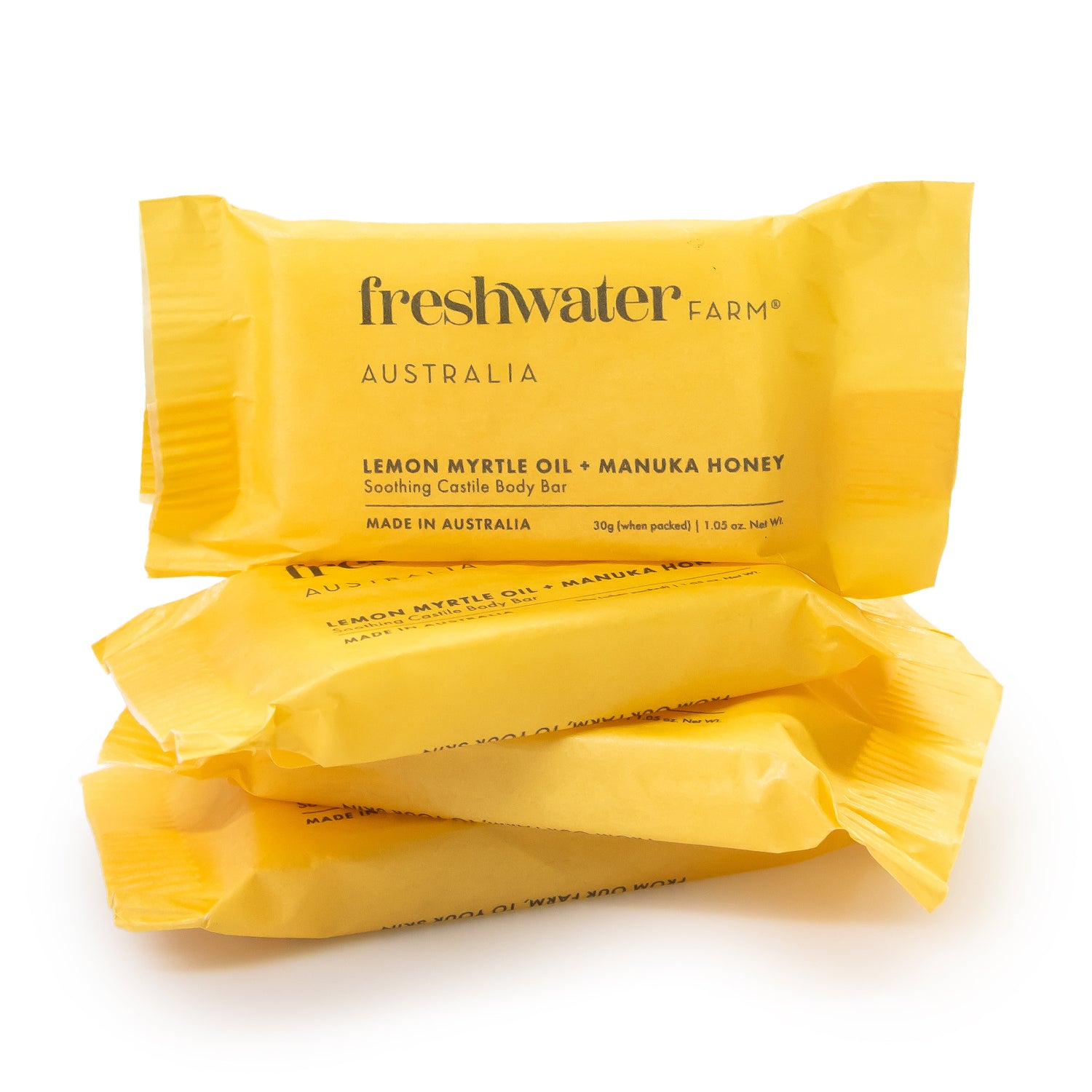 NEW MINI BODY BAR 30g | Soothing Lemon Myrtle Oil + Manuka Honey (Pack of 32)