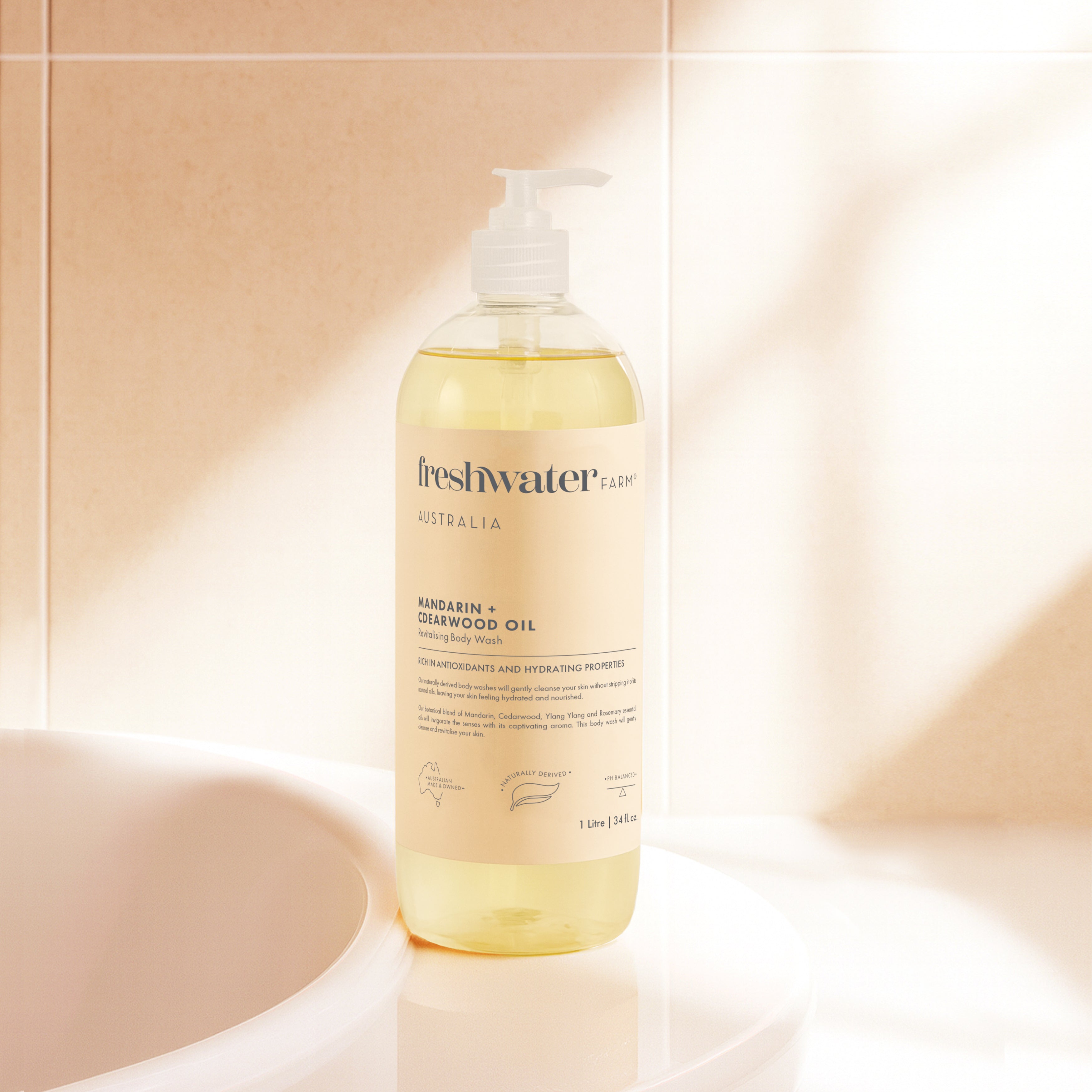 NEW BODY WASH | Revitalising Mandarin + Cedarwood Oil 1L