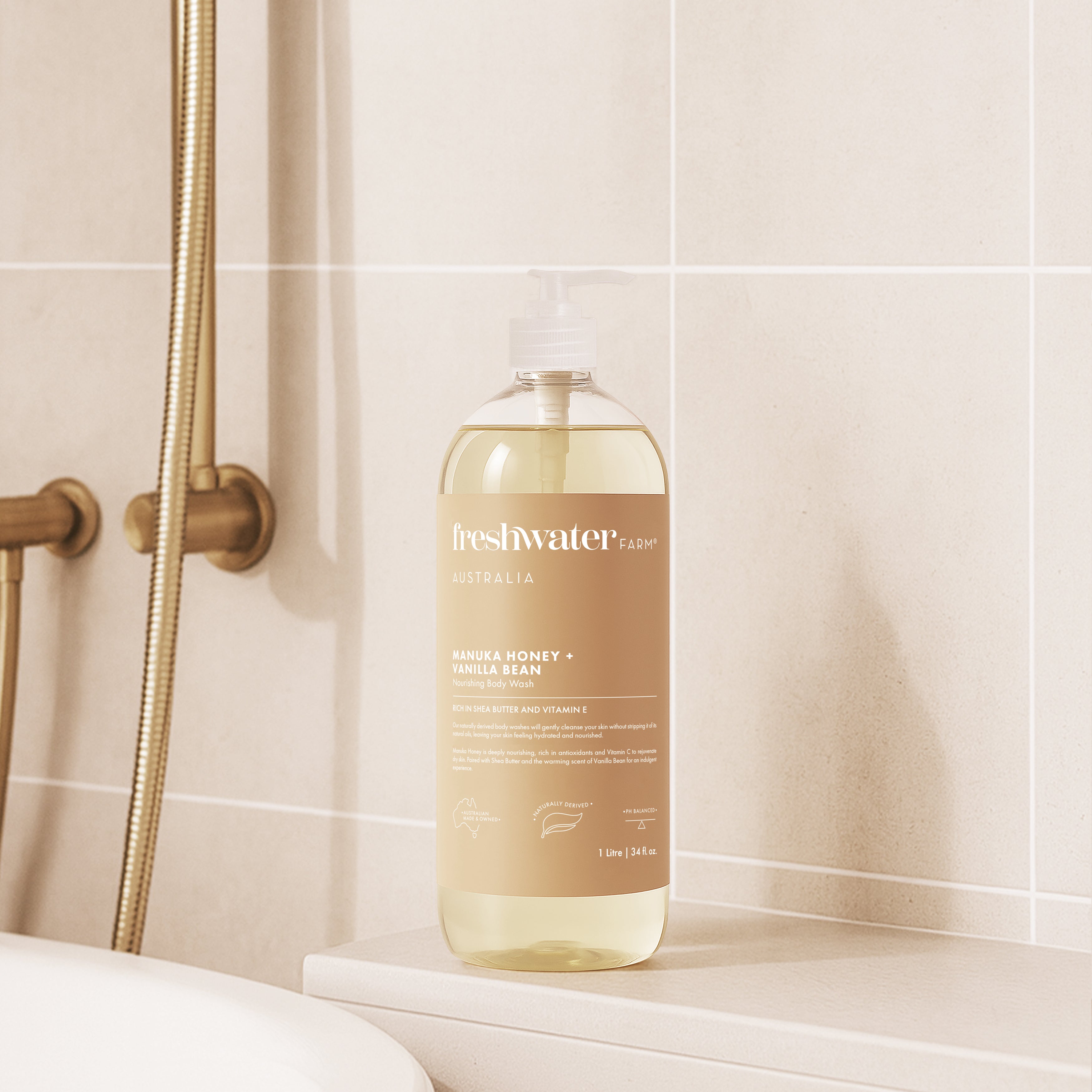 BODY WASH | Manuka Honey + Vanilla Bean 1 Litre