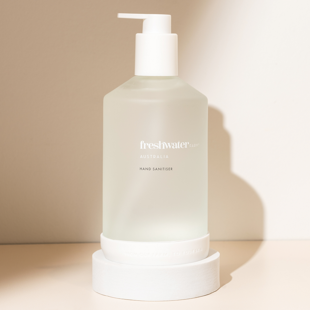 Refillable Glass Bottle | Hand Sanitiser Gel Tea Tree + Eucalyptus Oil 500ml