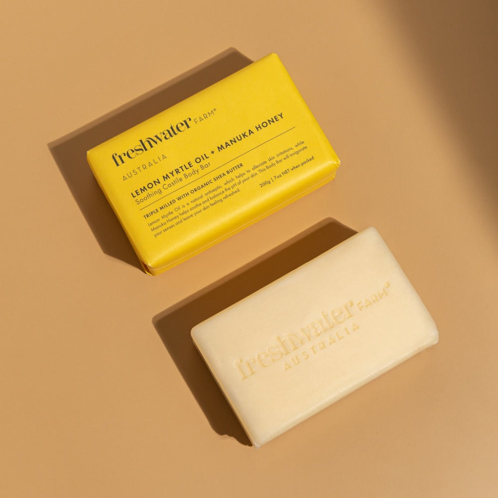 BODY BAR | Soothing Lemon Myrtle Oil + Manuka Honey 200g