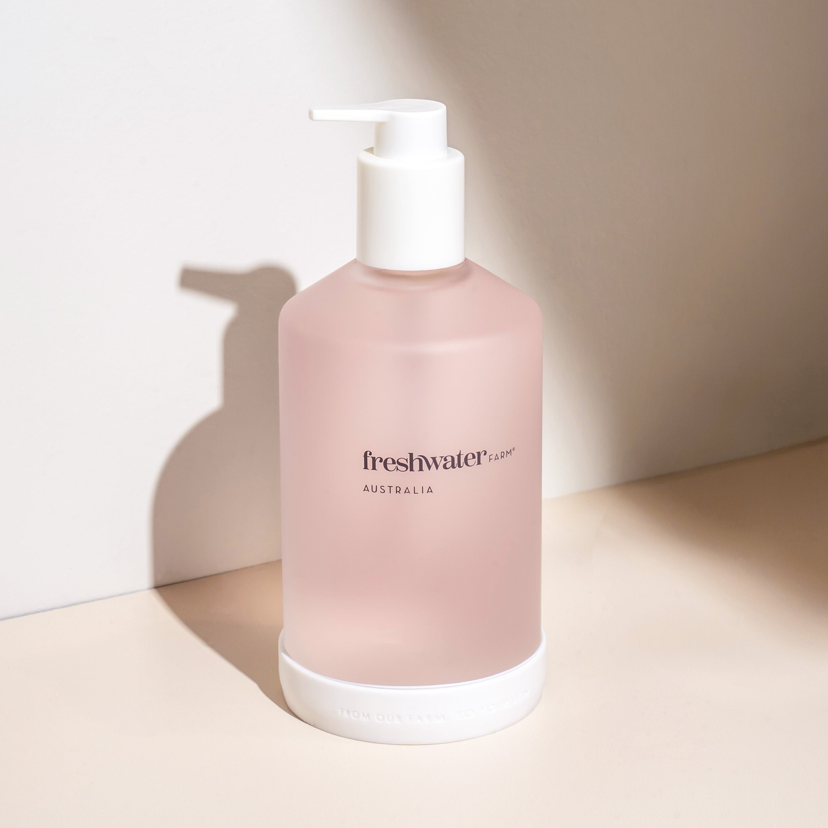 REFILLABLE GLASS BOTTLE | Rosewater + Pink Clay Hand Wash 500ml