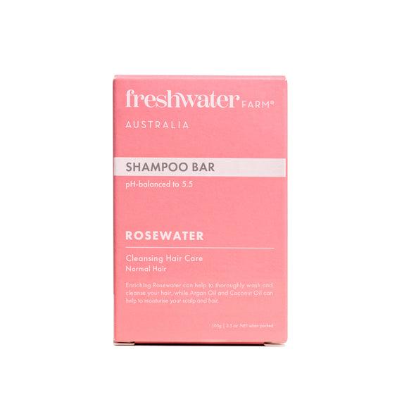 Freshwater Farm Rosewater Shampoo Bar Front