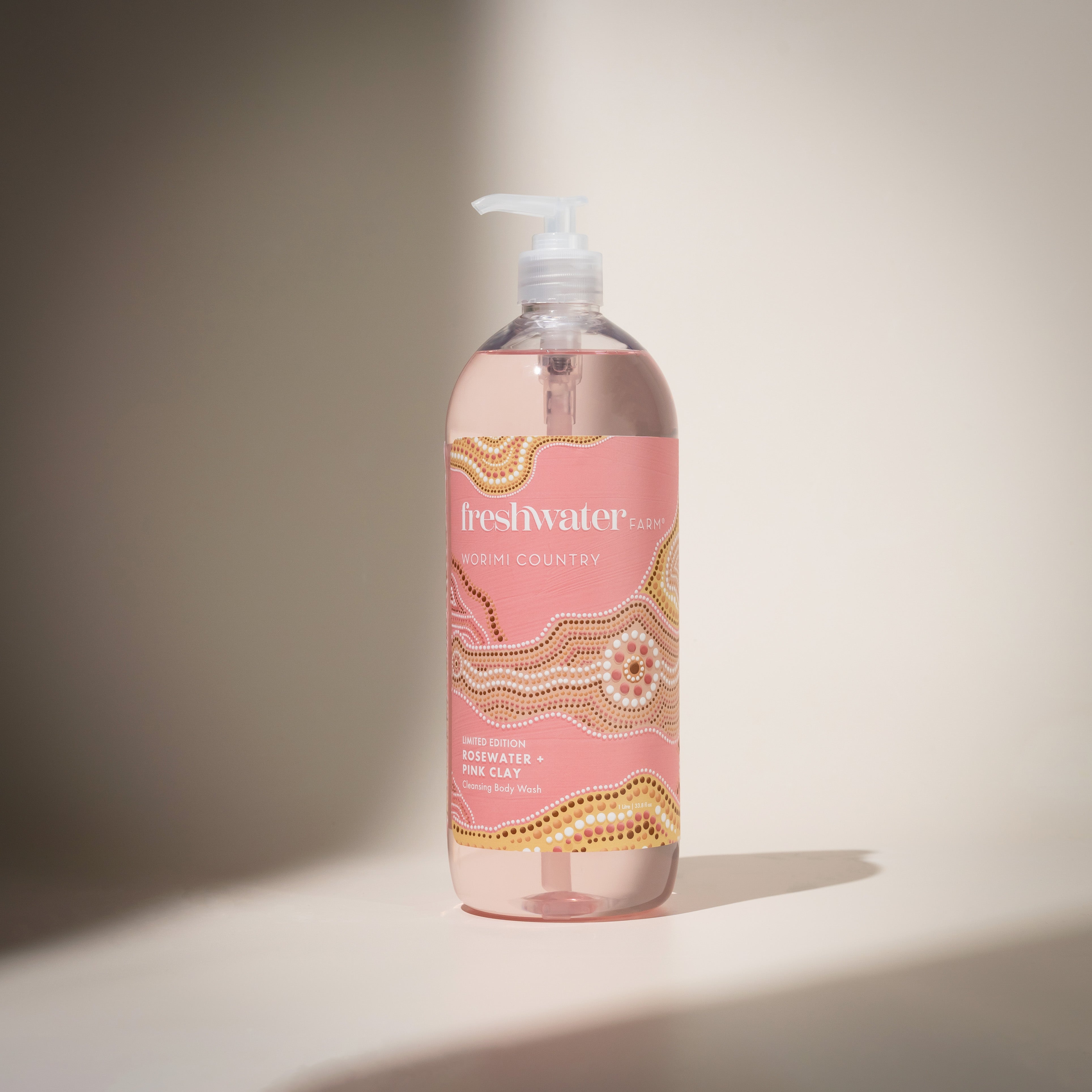 LIMITED EDITION BODY WASH | Cleansing Rosewater + Pink Clay  1 Litre