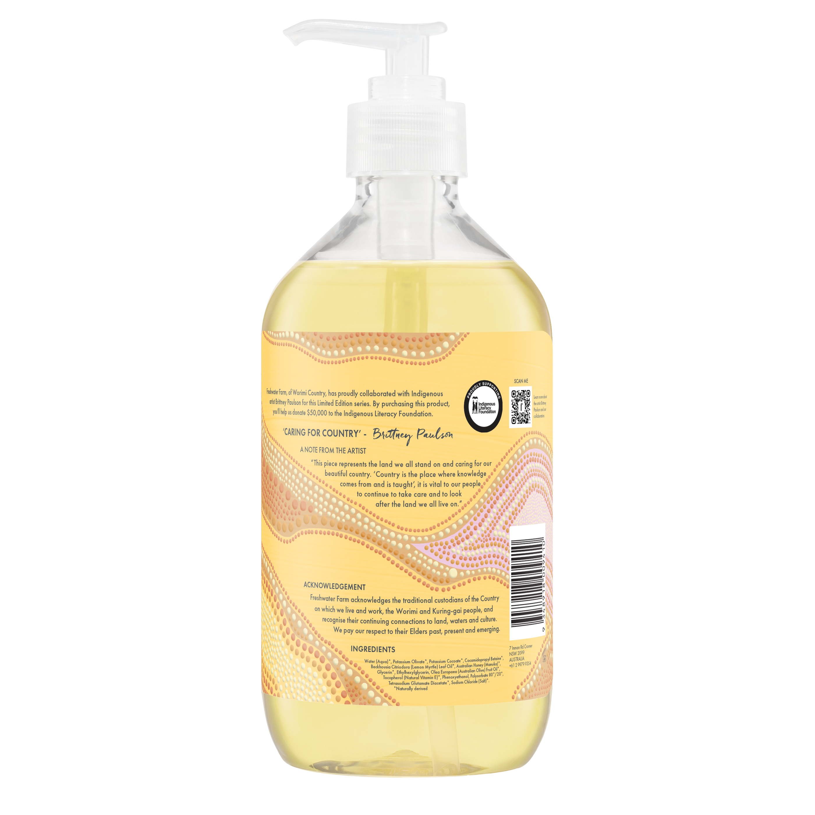 LIMITED EDITION HAND WASH | Soothing Lemon Myrtle Oil + Manuka Honey 500ml