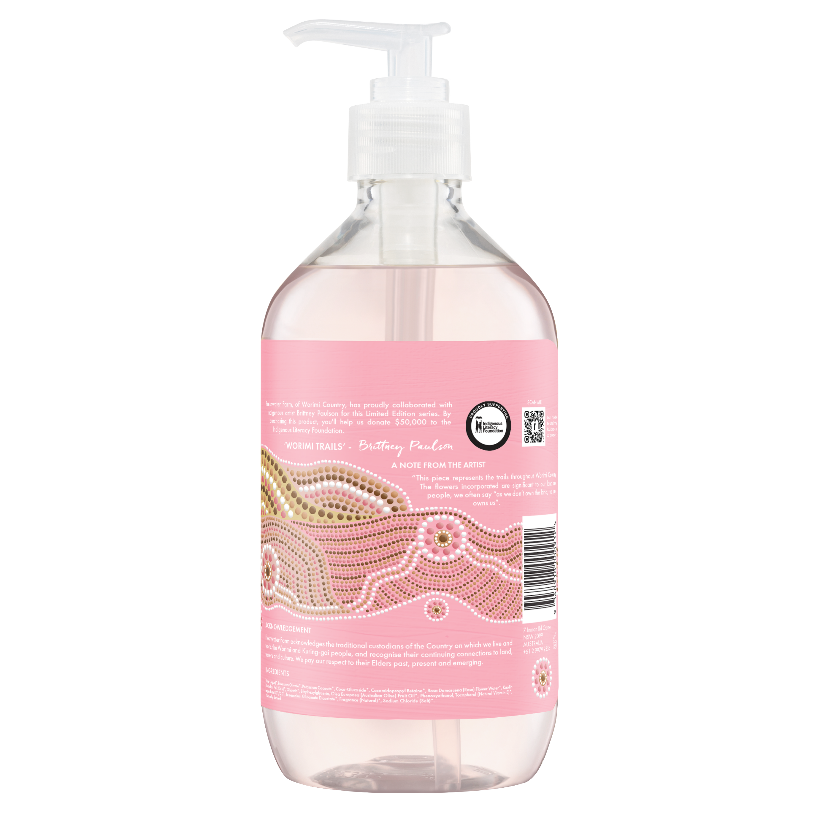 LIMITED EDITION HAND WASH | Cleansing Rosewater + Pink Clay 500ml