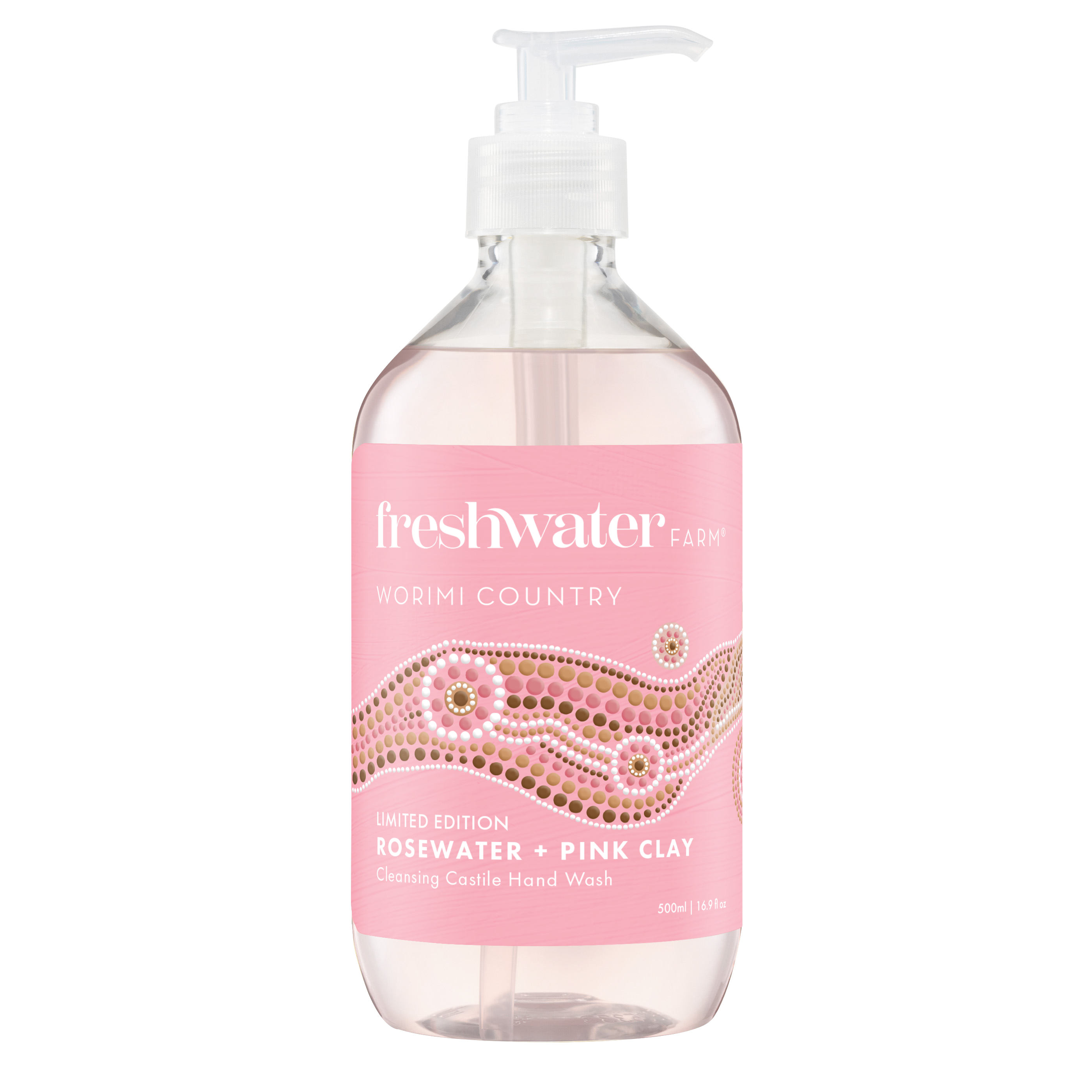 LIMITED EDITION HAND WASH | Cleansing Rosewater + Pink Clay 500ml