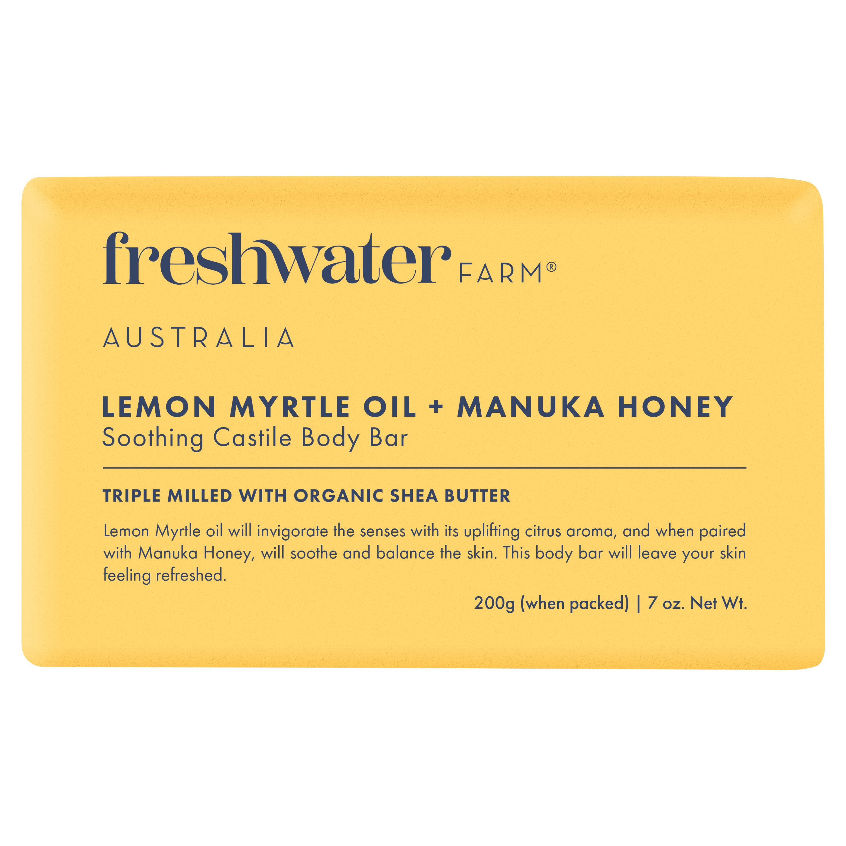BODY BAR | Soothing Lemon Myrtle Oil + Manuka Honey 200g