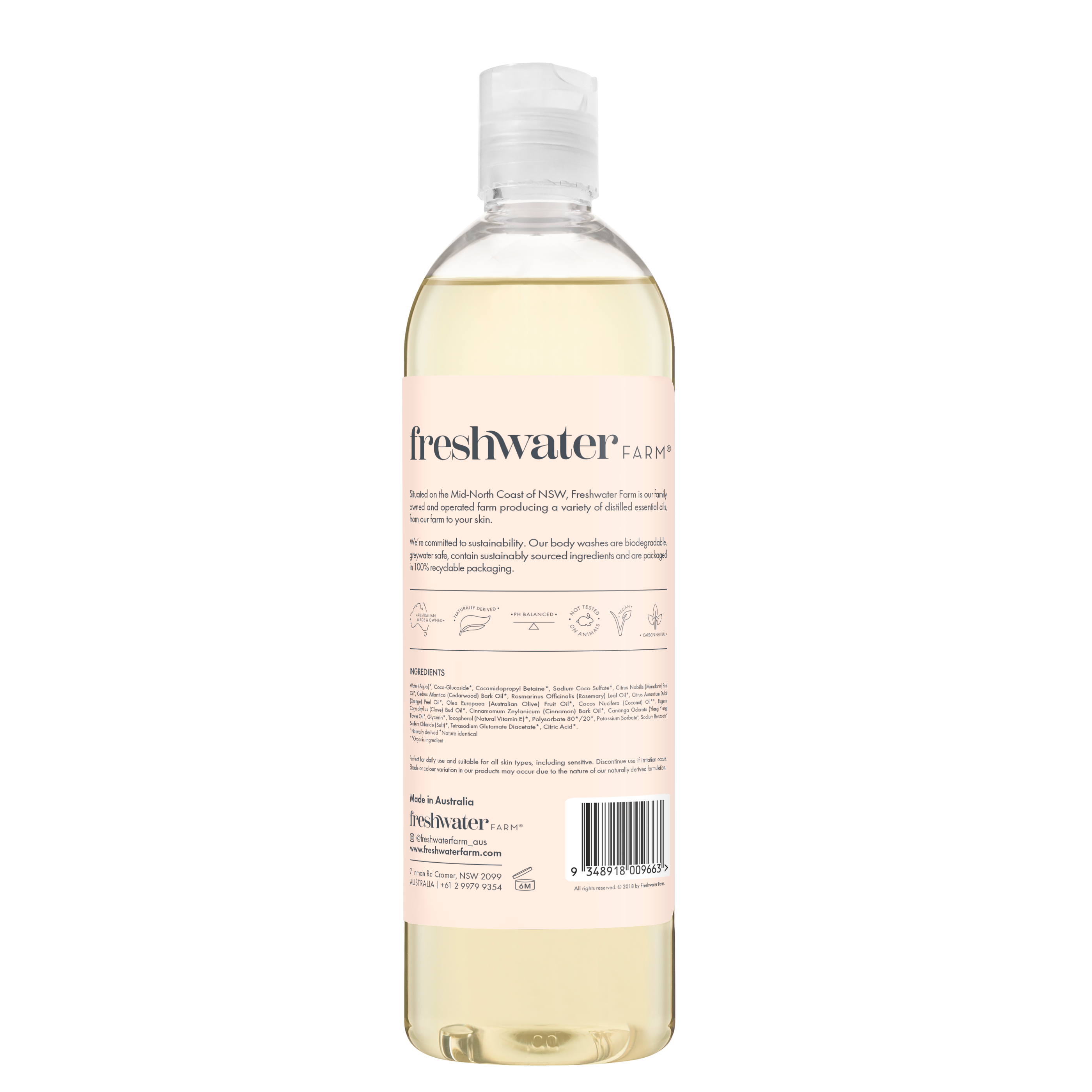 BODY WASH | Revitalising Mandarin + Cedarwood Oil 500ml