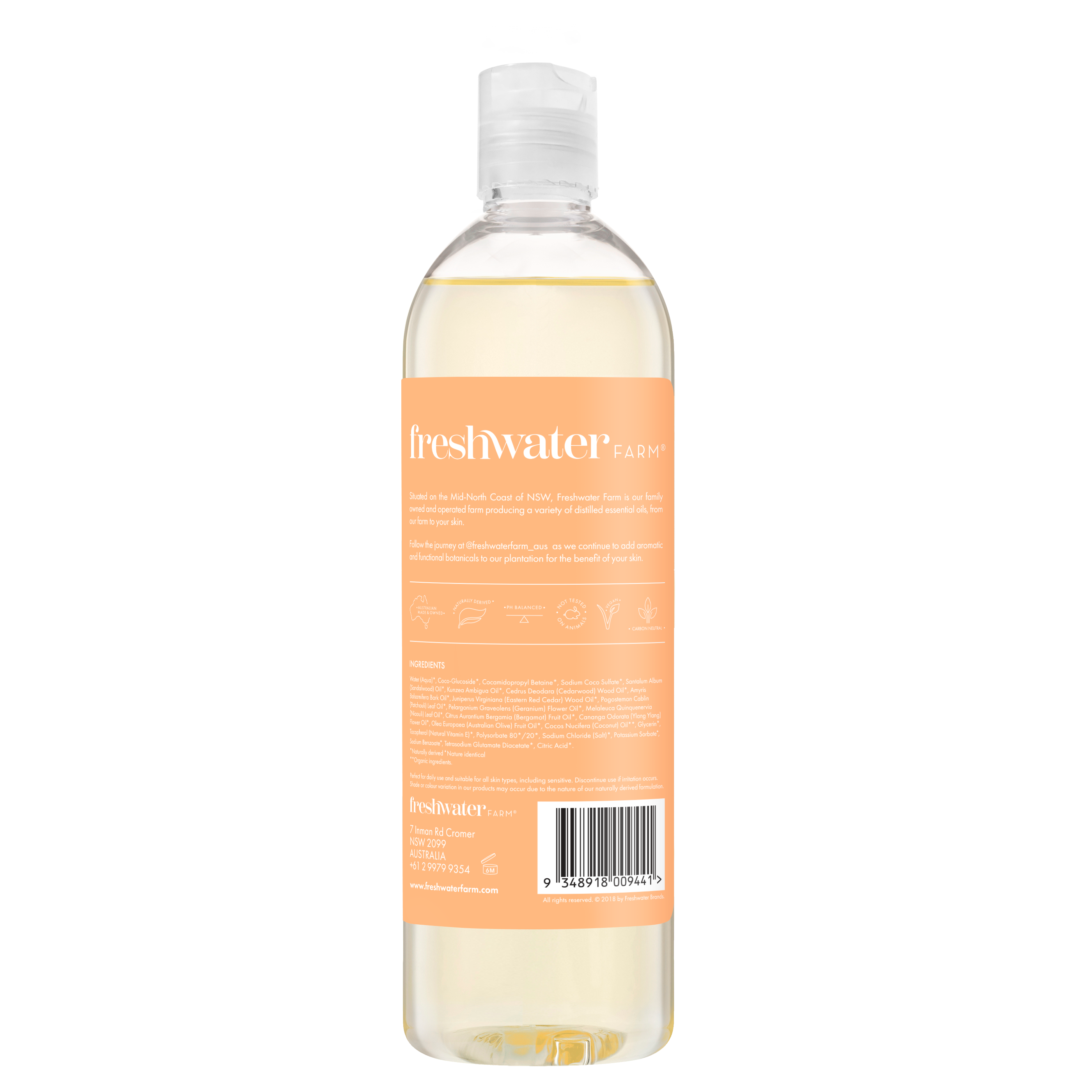 BODY WASH | Healing Sandalwood + Kunzea Oil 500ml