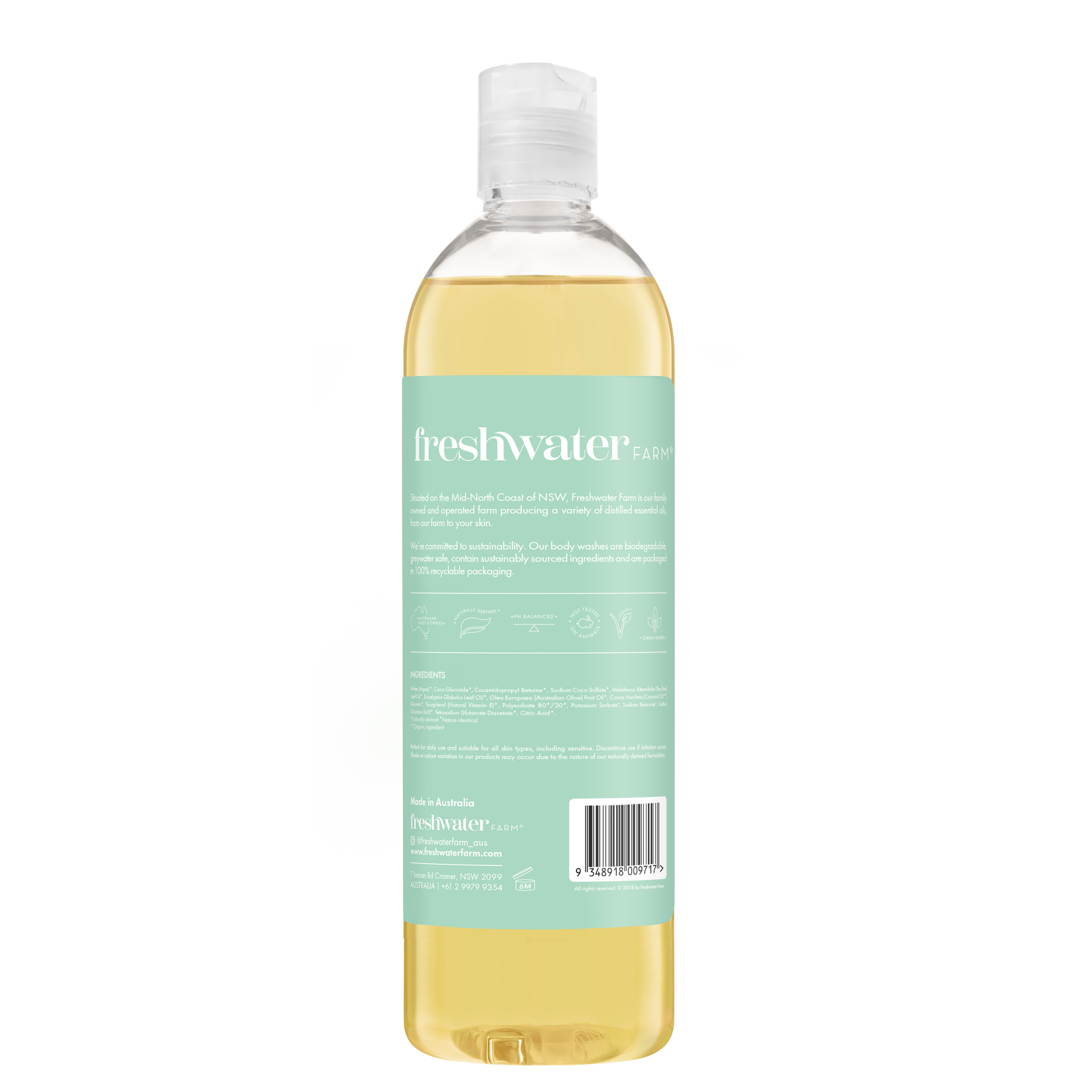 BODY WASH | Sanitising Tea Tree + Eucalyptus Oil 500ml