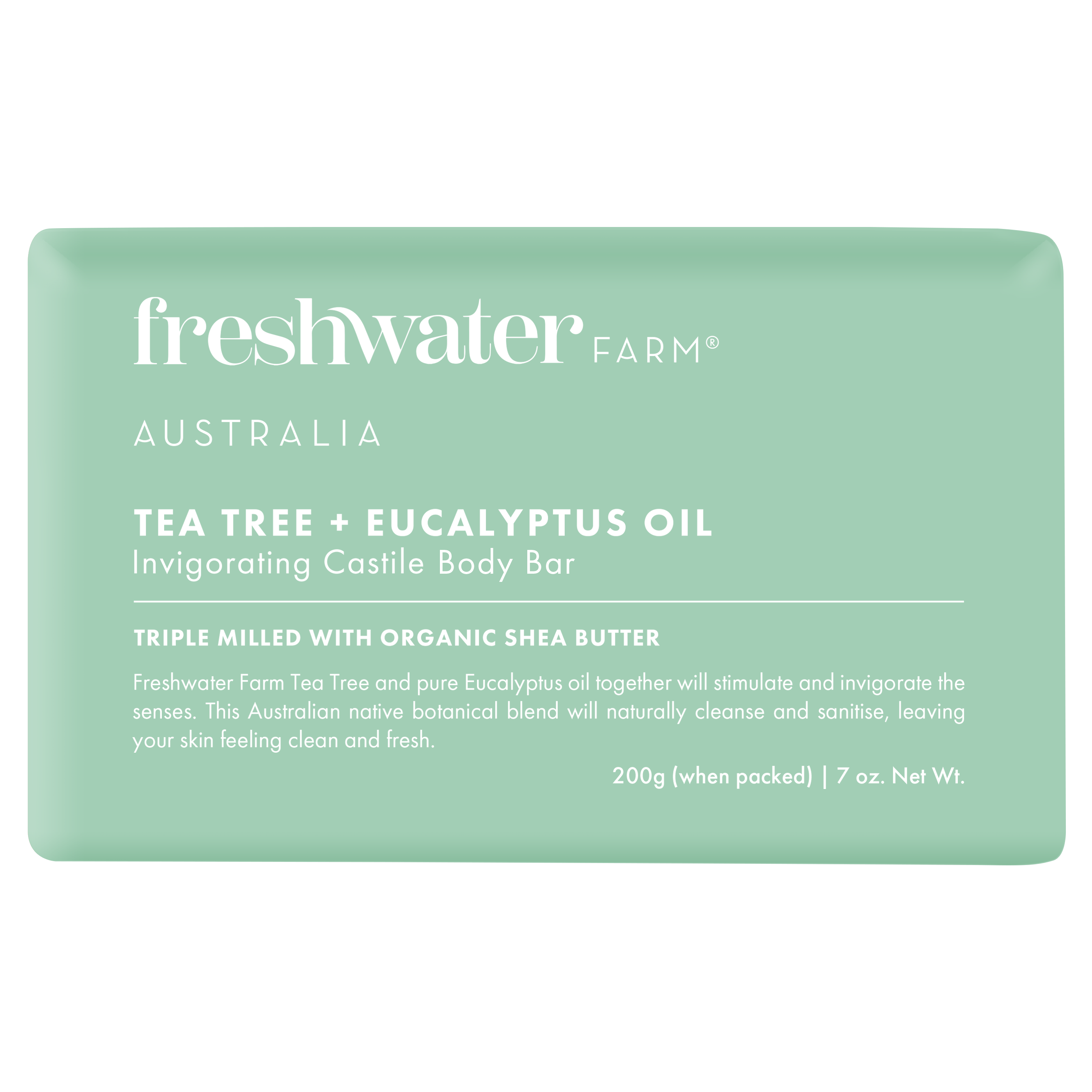 BODY BAR | Sanitising Tea Tree + Eucalyptus Oil Body Bar 200g
