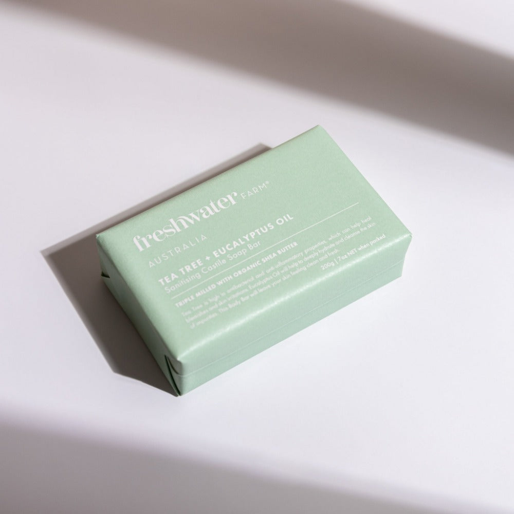 BODY BAR | Sanitising Tea Tree + Eucalyptus Oil Body Bar 200g