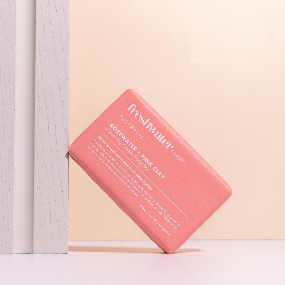 BODY BAR | Cleansing Rosewater + Pink Clay 200g