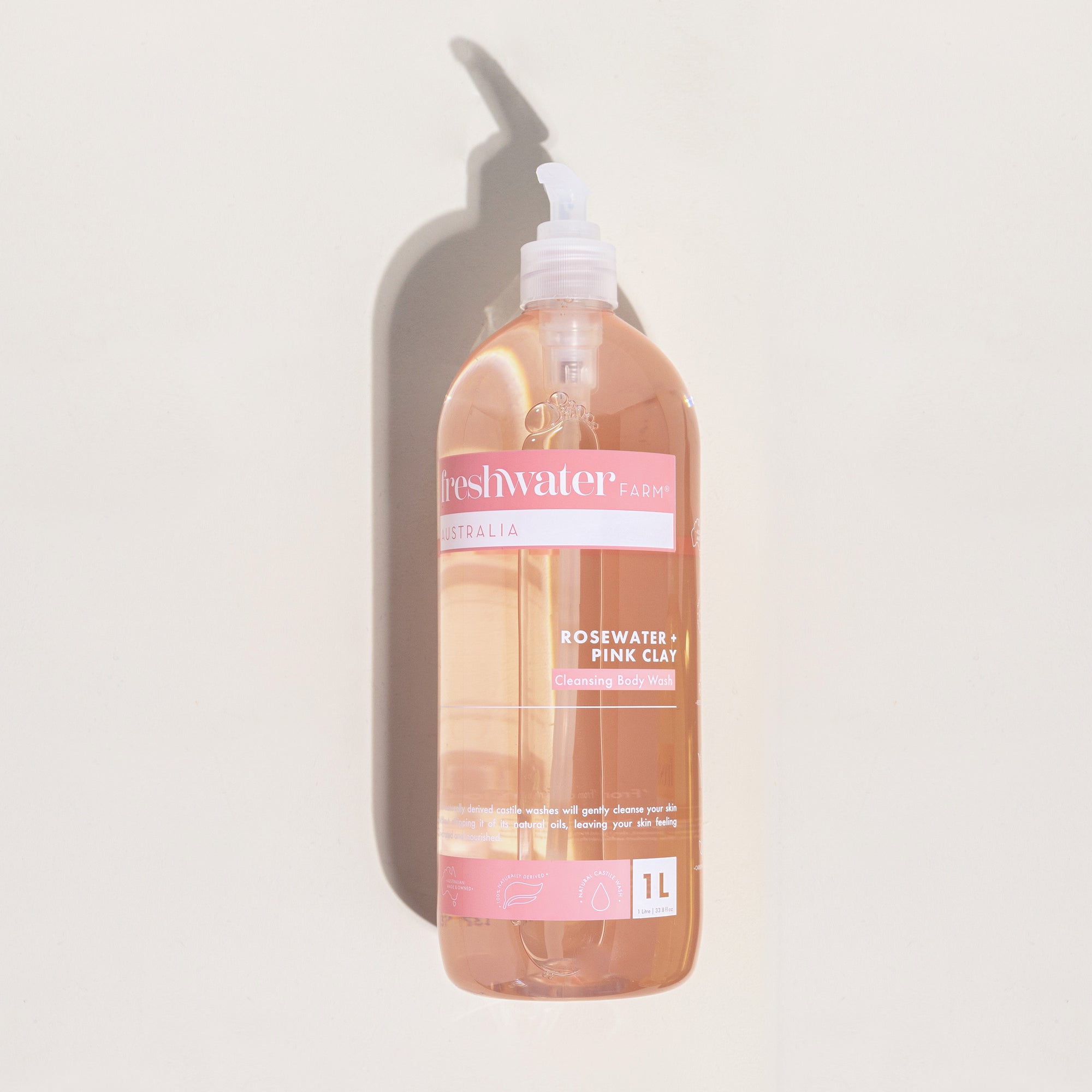 BODY WASH | Cleansing Rosewater + Pink Clay  1 Litre
