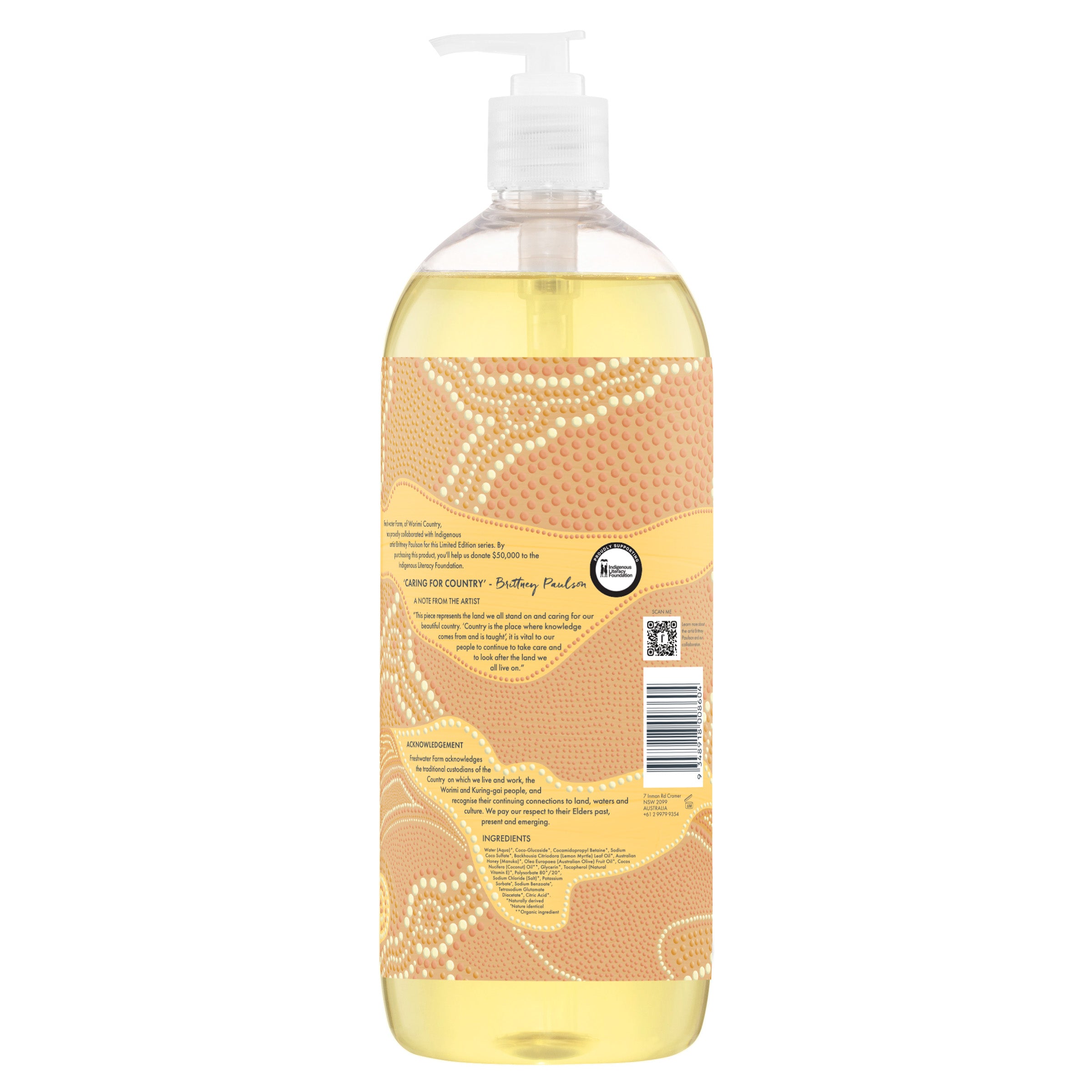 LIMITED EDITION BODY WASH | Soothing Lemon Myrtle Oil + Manuka Honey 1 Litre