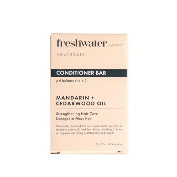 Freshwater Farm Mandarin + Cedarwood Oil Conditioner Bar Front