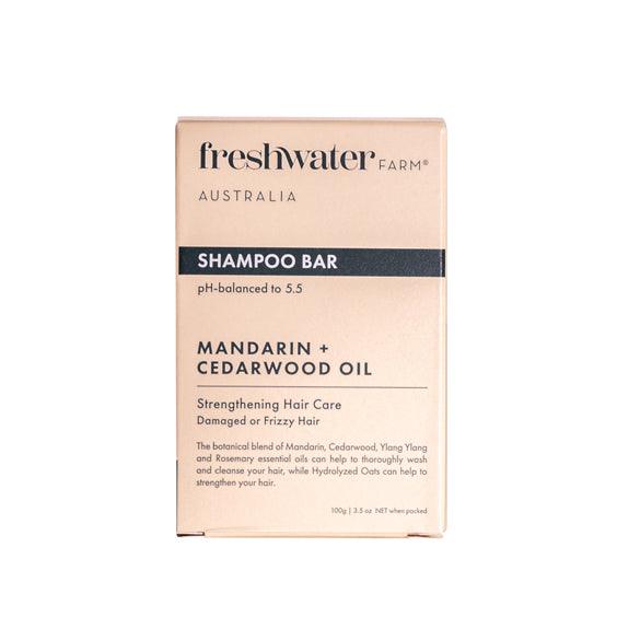 Freshwater Farm Mandarin + Cedarwood Oil Shampoo Bar Front